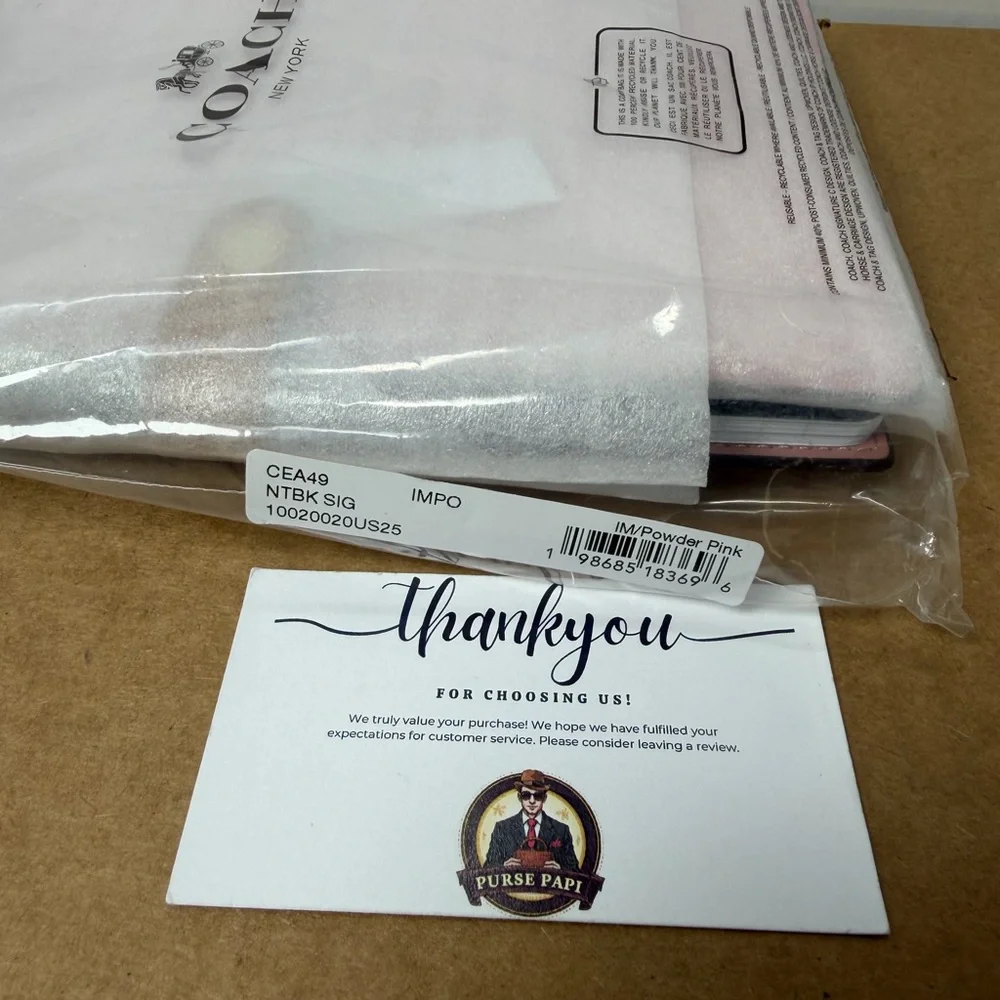 NWT 2026 Coach Powder Pink Notebook CEA49 - Picture 2 of 5